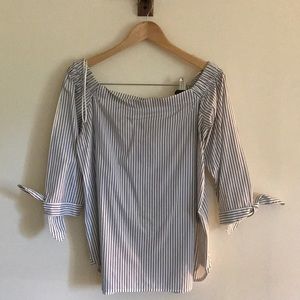 Banana Republic off the shoulder striped top